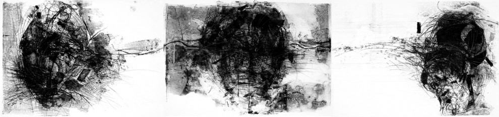 Jurek Gangrena I-III | cyklu Studium pewnej choroby | suchoryt | 65x300 | 2012